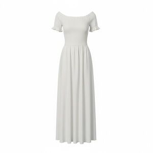 Kaktus White Off-Shoulder Maxi Dress